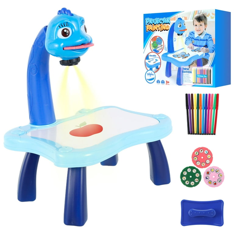Drawing Projector Table for Kids,Trace and Draw Projector Toy with Light  Music Child Smart Projector Sketcher Desk Learning Projection Painting  Machine, for Boy Girl Age 3+ 