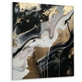 thumbnail image 2 of Designart "Marble Medley Black and Gold III" Abstract Marble Metal Art Print, 2 of 5