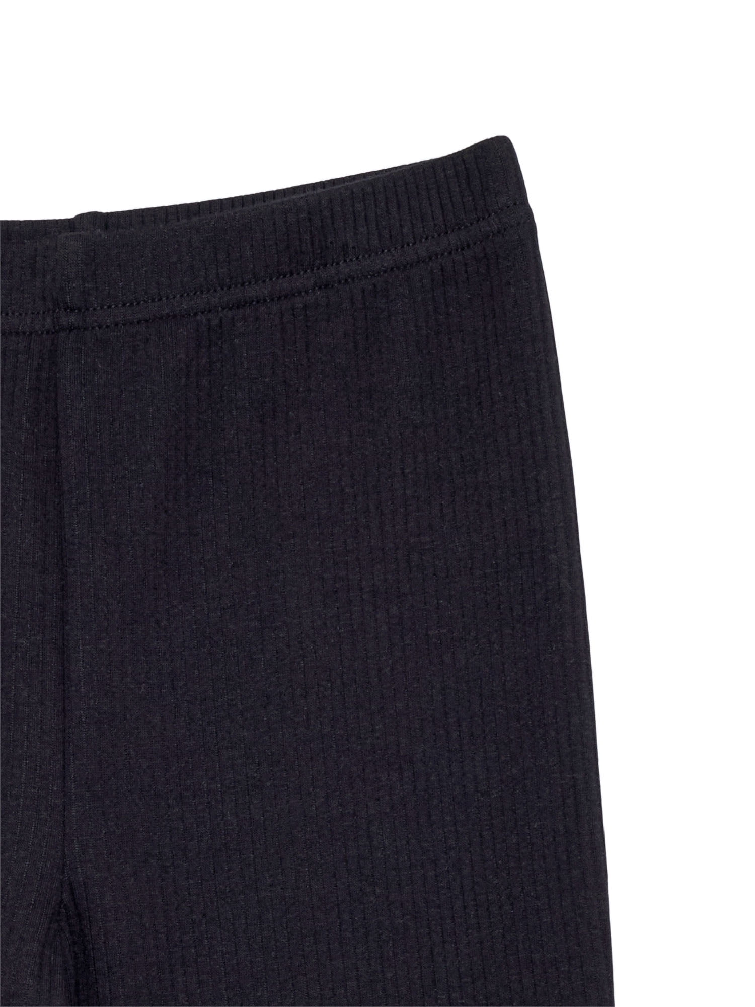 Wonder Nation Little Girls Ribbed Plush Flare Leggings, Sizes 4-10