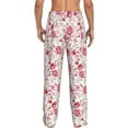 thumbnail image 3 of Goofa Rose Flowers Printed Soft Pajama Pants for Men, Wide Leg Comfy Casual Lounge Yoga Pants-Small, 3 of 9