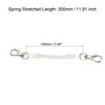 thumbnail image 2 of Uxcell 4" Plastic Retractable Coil Spiral Spring Keychain Lobster Clasp, White 2 Pack, 2 of 5