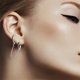 thumbnail image 3 of Pendientes para mujer, regalos para mujer, pendientes de oro para mujer, joyas, pendientes de doble perforación, pendientes de botón., 3 of 3