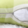 thumbnail image 3 of Set of 2 Farmhouse Buffalo Check Plaid Throw Pillow Covers Cushion Case Polyester Linen for Spring Home Decor Bright Green White, 20 x 20 Inches, 3 of 6