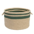 thumbnail image 2 of I578A018X018 Cabin Stripe Storage - Sangria 18"x18"x12" Basket, 75% Polypropylene/25% Wool - Round., 2 of 2