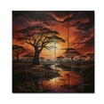 thumbnail image 3 of Designart "Dusk Beneath Baobab" Landscapes Print on Natural Pine Wood, 3 of 5