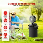 Portable Outdoor Misting Fan, Bucket Top Portable Fan, Battery Powered with 4 Fan Speeds & 4 Mist Settings for Camping, Tailgating, and Beach