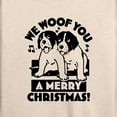 thumbnail image 3 of Instant Message - We Woof You Merry Christmas - Women's Lightweight French Terry Long Sleeve Shirt, 3 of 6