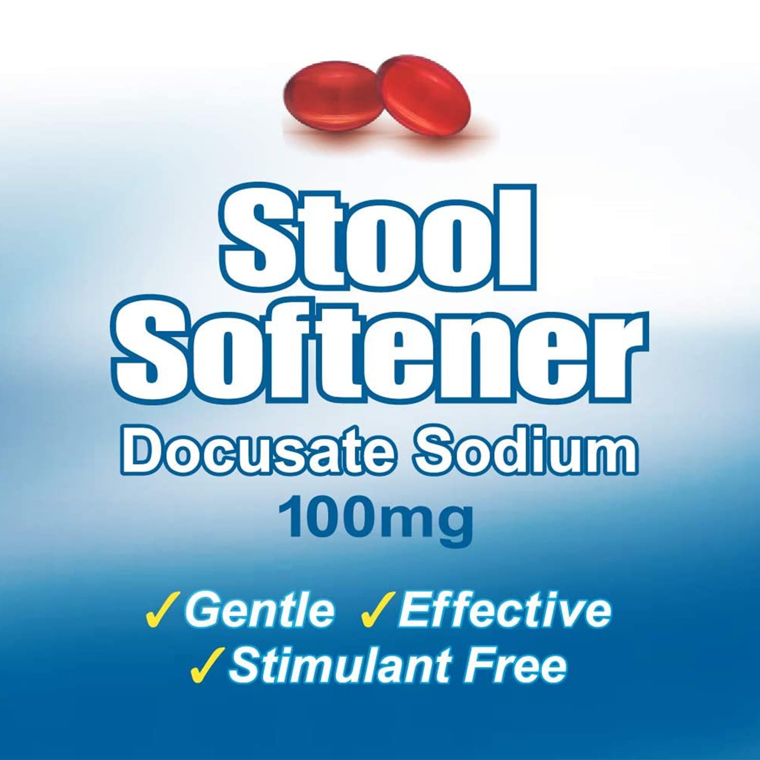 HealthA2Z Docusate Sodium Stool Softener 100mg, 400 Capsules, Non ...