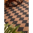 thumbnail image 5 of Rugsotic Carpets Eco-Friendly Woven Hand Woven Kilim Flat Weave Brown Charcoal Contemporary Area Rug, 6'x9' Rectangle, Antimicrobial, 5 of 9