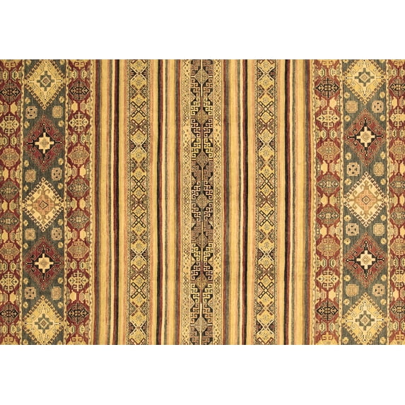 Ahgly Company Indoor Rectangle Oriental Brown Modern Area Rugs, 3' x 5'