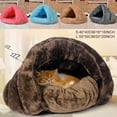 thumbnail image 5 of KelaJuan Pet Plush Nest Triangle Shape Solid Color Soft Comfortable Warm Dog Cat Sleeping Bed, 5 of 7