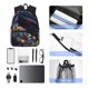 thumbnail image 4 of Fotbe Colorful Patterned Snake Mochila Ligera Casual para Laptop para Hombres y Mujeres, Mochila Impermeable de Uso Diario, Mochila para Universidad, 4 of 6