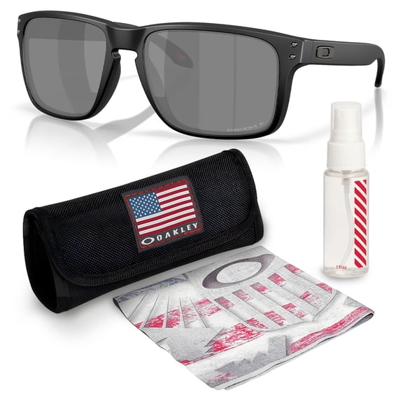 Oakley OO9487 Holbrook XXL Rectangle Shaped Polarized Sunglasses for Men & Women - Includes Official Eyewear Kit - Matte Black Frame with Prizm Black Lens
