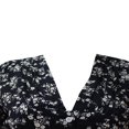 thumbnail image 5 of Robe Maxi à Manches 3/4 pour Femmes, Boutonnée, Imprimé Floral, Col en V, 5 of 5