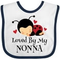 thumbnail image 3 of Inktastic Loved by My Nonna Grandchild Boys or Girls Baby Bib, 3 of 4