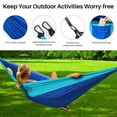 thumbnail image 3 of Camping Hammock Double & Single Portable Hammocks with 2 Tree Straps and Carry Bag, Outdoor Hammock for Travel/Backpacking/Beach/Backyard, 3 of 8