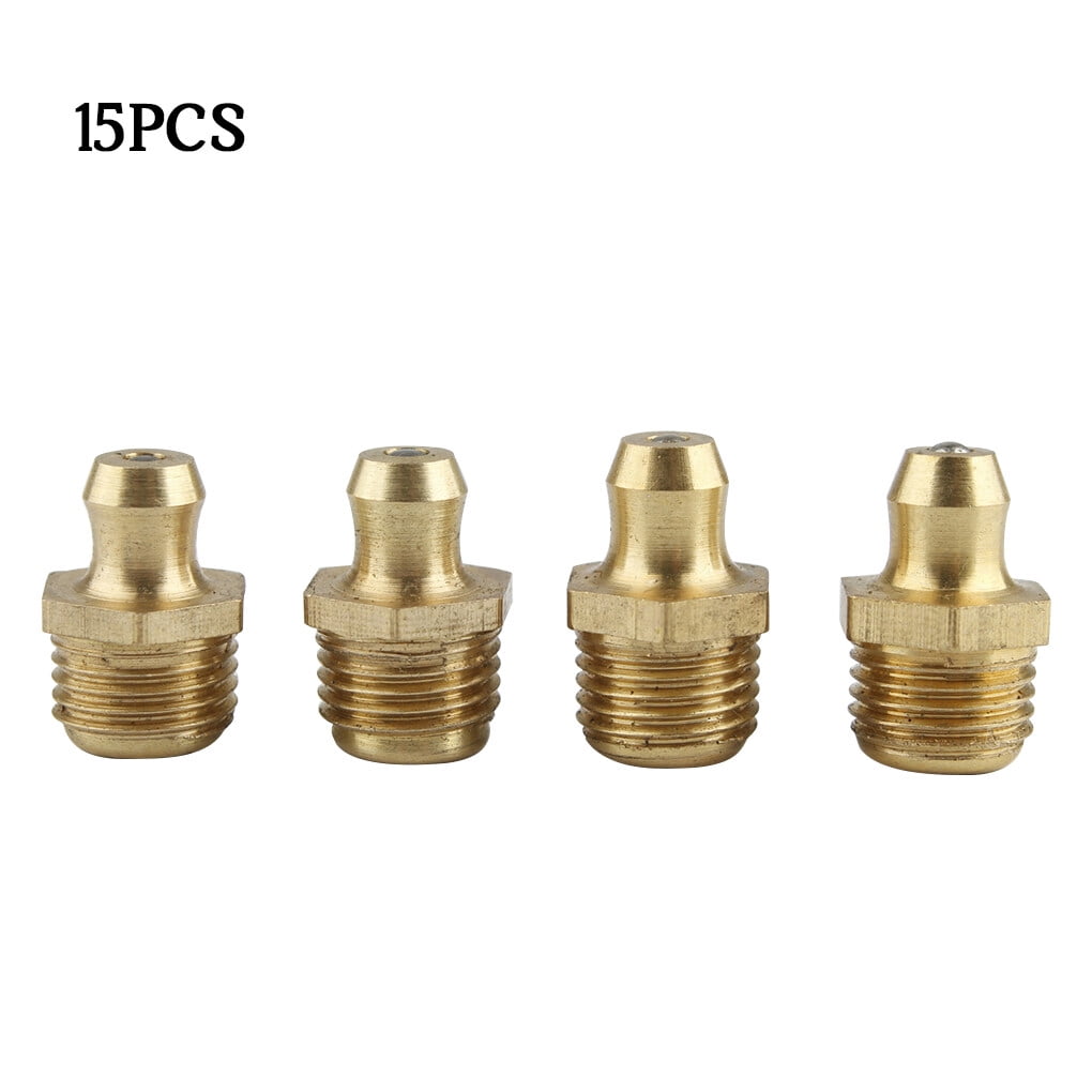 Sourcing Map 10 Pcs. Brass Straight Grease Nipple Accessories For Car M8 X 1.25 Thread