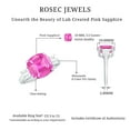 thumbnail image 6 of Rosec Jewels Lab Grown Pink Sapphire Solitaire Ring with Moissanite - 10 mm - AAAA Grade, 10K Yellow Gold, US 11.50, 6 of 7