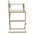 thumbnail image 4 of TOV Furniture Tabouret de Bar en Acier/tissu 30 Pouces Blanc/or, 4 of 9