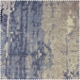 thumbnail image 2 of Lake Blue Abstract Textured Printed Cotton Curtain (1 Panel), Lake Blue, 50W X 84L, 2 of 10