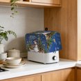 thumbnail image 4 of Toaster Cover 2 Slice, Navy Blue Christmas Dustproof Bakeware Oven Protector with Top Hook, Snowman Xmas Tree Snowflake Gifts Elk Waterproof Small Kitchen Appliance Toasters Dust Cover, 11"x6"x8", 4 of 9