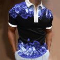 thumbnail image 2 of Playeras De Hombre Para Hombre, Camiseta De Manga Corta Con Cremallera Y Solapa Para Playa, Con Estampado Digital 3D De Verano, 2 of 4