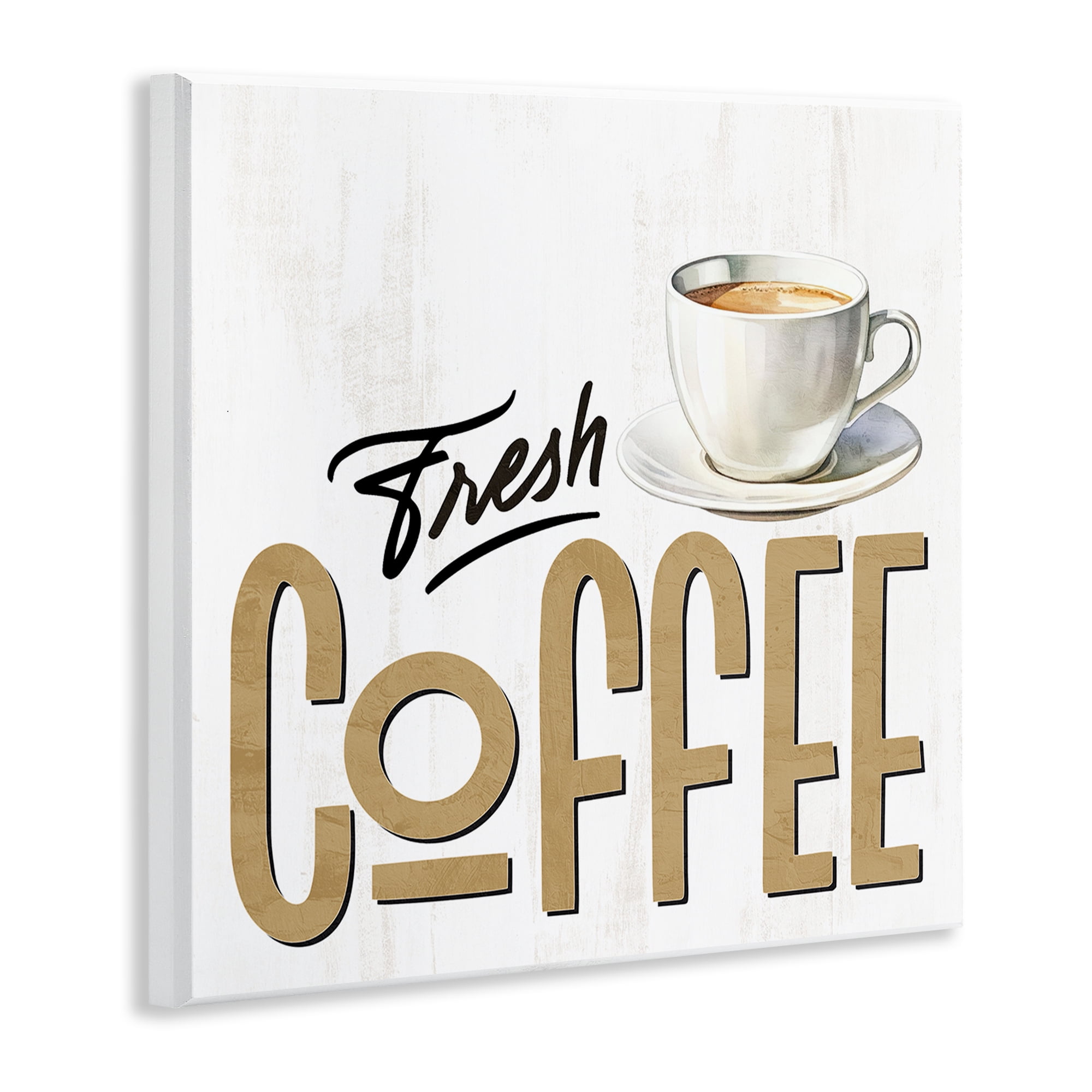 Stupell Industries Fresh Hot Coffee Wall Plaque Art, design by Kim Allen