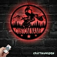 thumbnail image 3 of Craftnamesign Custom Motocross Biker Metal Wall Art LED Light, Personalized Dirt Bike Name Sign, 3 of 5