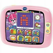 item VTech Light-Up Baby Touch Tablet,Electronic learning toy bright light-up screen Pink