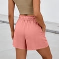 thumbnail image 5 of Womens Shorts Summer Casual Loose Elastic Waist Drawstring Comfy Lightweight Beach Shorts with Pockets, 5 of 8