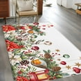 thumbnail image 3 of Christmas Area Rug 3x5 Washable Rug Non Slip Xams Tree Winter Red Poinsettia Pine Cones Large Area Rug Indoor Floor Carpet for Entryway Bedroom Kitchen Living Room Home Office Dining Room Nursery, 3 of 8