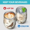 thumbnail image 4 of 12oz Stemless Wine Tumblers Pioneer Flower and Bird Vacuum Insulated Stainless Steel Travel Tumbler Cups Mug with Lid and Straw for Champaign,Cocktail,Beer with Cleaning Brush, 4 of 5
