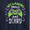 thumbnail image 3 of Instant Message - Gaming Skills Are Scary - Toddler & Youth Crewneck Fleece Sweatshirt, 3 of 6