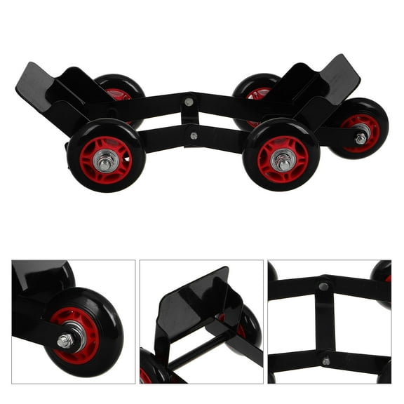 WASHWEPE 1Set Wheel Dolly for Motorcycle Electric Bike Scooter Iron Rubber Material