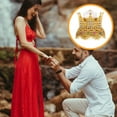 thumbnail image 4 of Crown Shaped Ring Box Inlaid With Rhinestone Wedding Ring Case Luxury Ring Box, 4 of 7