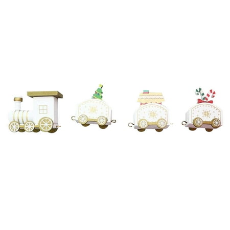

FNZEFAM Christmas Wooden Train Festive Ornament Santa Snowman Home Xmas Gift Decor Christmas Party Decorations Christmas Gifts