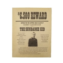 Wanted Outlaws Sundance Kid Gang Reward Poster Western Decor Parchment Paper Wall Art