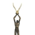 thumbnail image 5 of 5" x 24" Silver Polystone People Sculpture with Stainless Steel Accents, by DecMode, 5 of 9