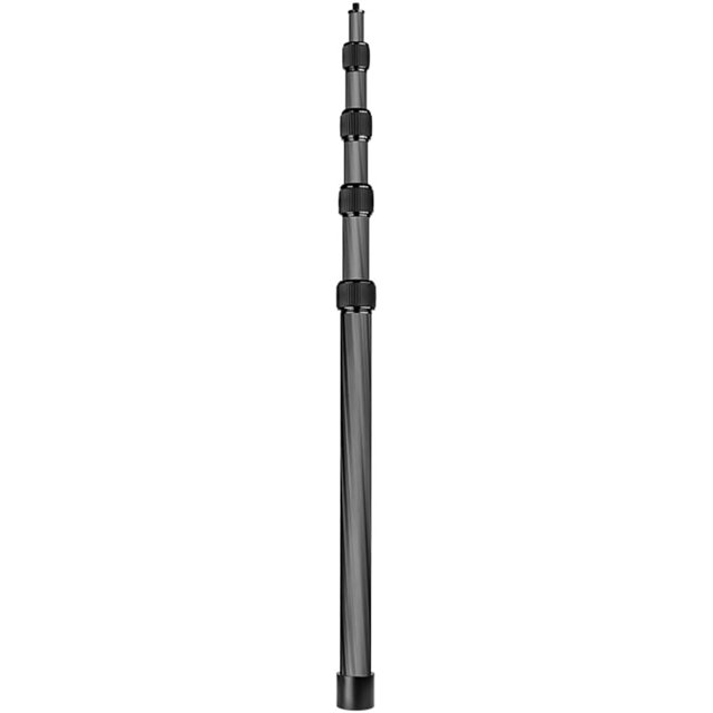 YISITIAN Handheld Microphone Boom Arm 5-Section Extendable Mic Arm Carbon Fiber Boom Pole for Microphones 1/4 Inch Screw & Thread with Foam Grip Twist Locks Max. Length 155cm/61in CJ919-19294