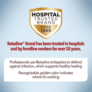 Betadine Antiseptic First Aid Spray, Povidone-iodine 5%, Infection Protection, Kills Germs In Minor Cuts Scrapes And Burns, No Sting Promise, No Alcohol or Hydrogen Peroxide, 3 FL OZ