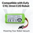 thumbnail image 3 of New Replacement Battery For Eufy Omni C20 T2280,C10 T2292  Robot Vacuum Cleaner 3000mAh, 3 of 4