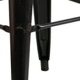 thumbnail image 6 of Emma + Oliver Commercial Grade 30"H Backless Black-Gold Metal Indoor-Outdoor Barstool, Square, 6 of 11