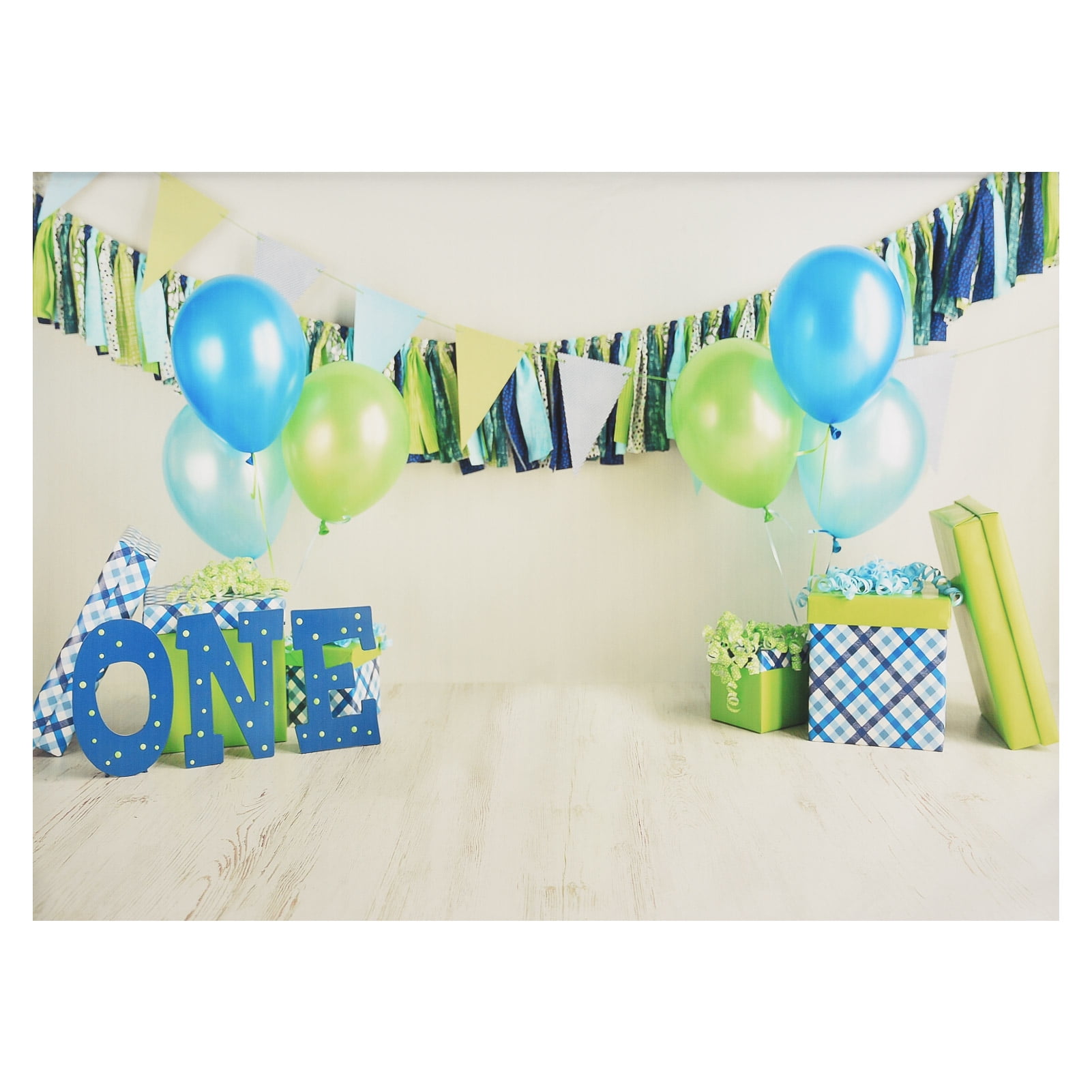 5x3ft Happy Birthday Backdrop Polyester Photography Background Cute Sleeping Baby Birds Gifts Balloon Birthday Party Background Photo Shooting Studio Props 
