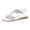 Silver, variant on Beach Sandals, Womens Sandals, Dress Sandals for Women, Flat Sandals for Women, Wide Width Shoes for Women, Women Rhinestone Sandals T-Strap Buckle Bohemian Pearl Crystal Flat Sandals, Silver 9