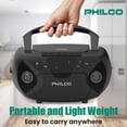 thumbnail image 4 of Boombox Bluetooth Philco Negro portátil reproductor de CD y casetes con entrada auxiliar 3.5 mm y al, 4 of 8