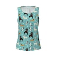 thumbnail image 4 of Xecao Cute Dog print women's scoop neck, loose-fit workout tank tops for the gym., 4 of 9