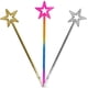 thumbnail image 1 of Pack de Star Wands, Star Fairy Wands, Princess Star Wands para niñas, cumpleaños, fiesta, Halloween, Navidad, disfraces, regalos para niñas (plata, oro, colorido) Angel Wands Ormromra WMZY-502, 1 of 8