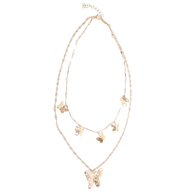 TABLETREANDS 1Ud Collar De Mujer Multicapa Con Colgantes Metálicos Dorados Para Eventos