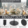 thumbnail image 6 of HIDAWN Matte Black Taper Candle Holders, 6 Pack Metal Candlestick Holders for Wedding, Dinning, Party, 6 of 9
