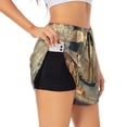 thumbnail image 3 of Lsque Vintage Nautical Lighthouse Printed Women's Running Shorts with Liner Pockets,Elastic Quick Dry Workout Athletic Gym Yoga Shorts,Womens High Waist Shorts-XX-Large, 3 of 9